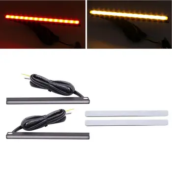 

Hot 2 Pcs DC12V DRL LED Running Light Multifunctional Driving Lamp Turn Signal For ATV UTV Motorcycle Automobiles Car Truck Soot