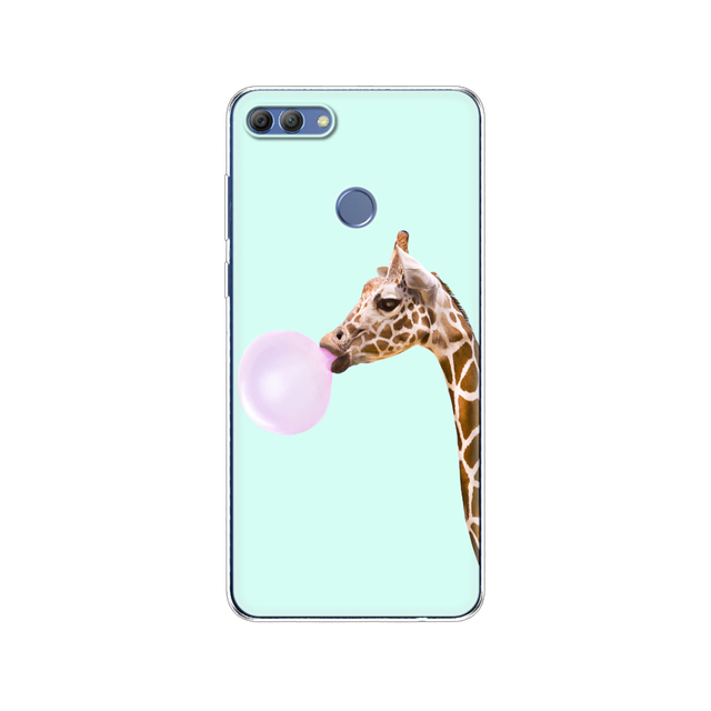 Huawei P Smart 2018  phone case protective 7S soft tpu silicone back cover 360 full protection printed transparent coating