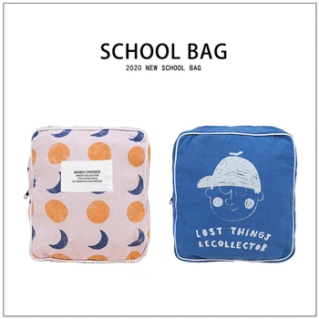 

2020 New Style Ins for Autumn and Winter Zip 's Clothing Boys and Girls Moon Printed Children Backpack