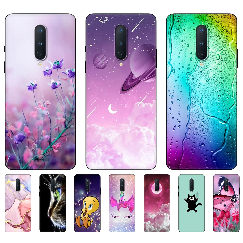 Per Oneplus 8 Custodia Per Oneplus 8 Pro Custodia Per Oneplus 8 T Custodia Cover Posteriore In Silicone Per One Plus 8 T 8Pro 5G Custodia In Tpu Nera