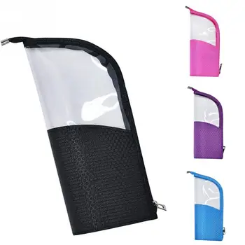 

Travel Cosmetic Bag Women Makeup Bag Pouch Waterproof Half Transparent Portable Multifunction Stand-up Zipper Closure Organizer
