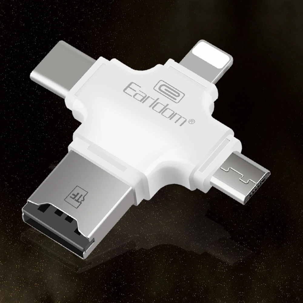 FDBRO 4 в 1 type-c/Micro USB/USB 2,0 считыватель карт памяти Micro SD кардридер android otg ридер для iphone 7 plus 6s 5S ридер