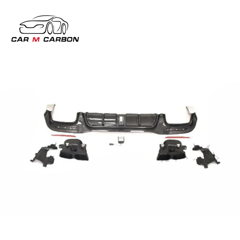 

Carbon Fiber Rear Diffuser with exhaust tips fit for S class W222 S63 S65 2018-2019 KO style