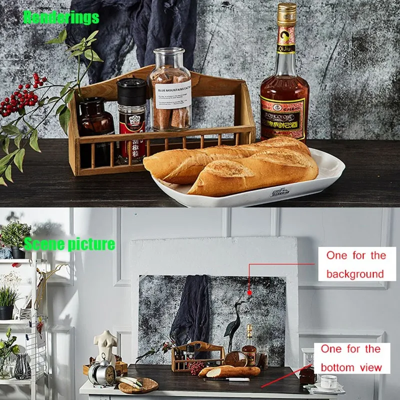 57*87cm Photography Backdrops Marble Wood Grain 2 Sided Waterproof Backgroud Cosmetics Photo Background for Studio Photo