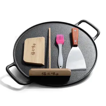 

Pancake pot cast iron pancakes uncoated fried nonstick pan household pan