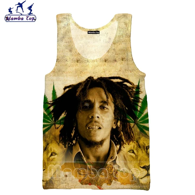 Mamba Top Hot 3d Print Singer Bob Marley Vest Reggae Music Men Tank Tops  Design Anime Sleeveless Women Streetwear Harajuku Shirt - Tank Tops -  AliExpress