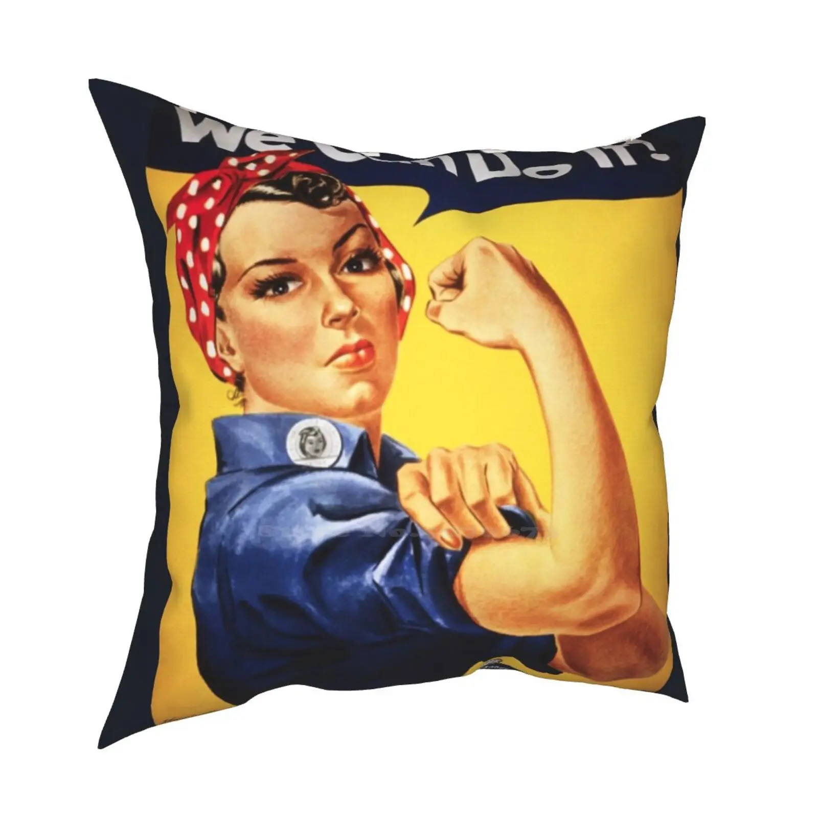 Rivettatrice Pettinata Ce La Possiamo Fare! Ww2 Federa Per Cuscini Decorazione Per La Casa Della Camera Da Letto Rivettatrice Per La Casa Rivettatrice