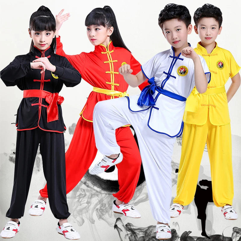 高品質女の子中国カンフー衣装子供のための中国の伝統的な武術制服ためカンフースーツ少年カンフーセット 中国の民族舞踊 Aliexpress