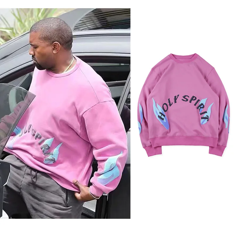 Kanye West принт с английскими буквами мужские толстовки Harajuku Толстовка для женщин странные вещи негабаритных толстовка с вырезом лодочкой уличная одежда