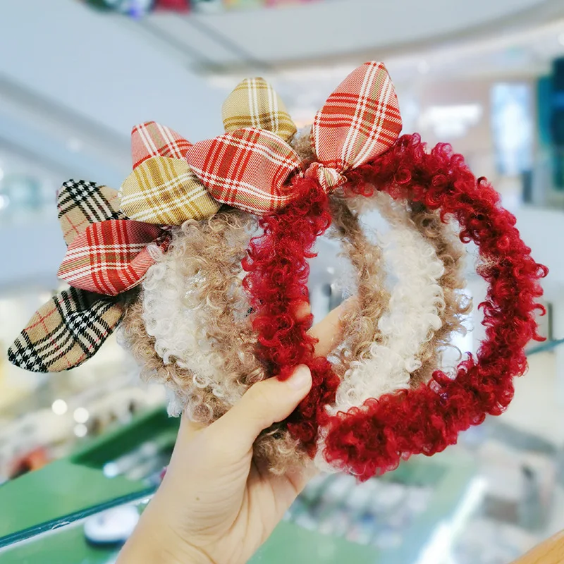 

Creative Plush Bunny Ears Headband for Women Face Wash Hairband Cute Girl Headwear Accessories