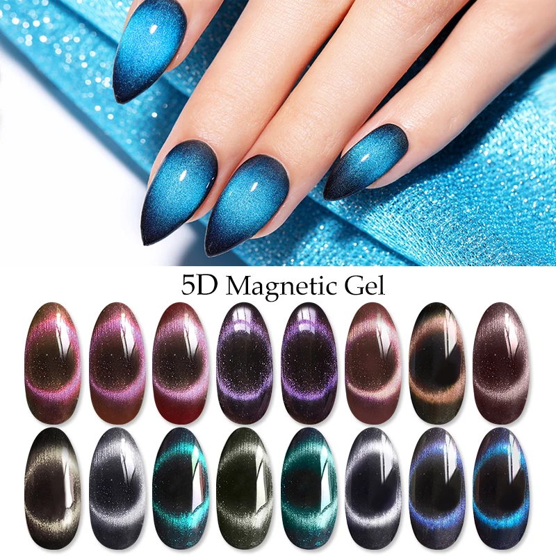 UR SUGAR 5D Magnetic UV Gel Nail Polish Glitter Red Silver Green Colorful Soak Off UV LED Gel Hybrid Nail Varnish