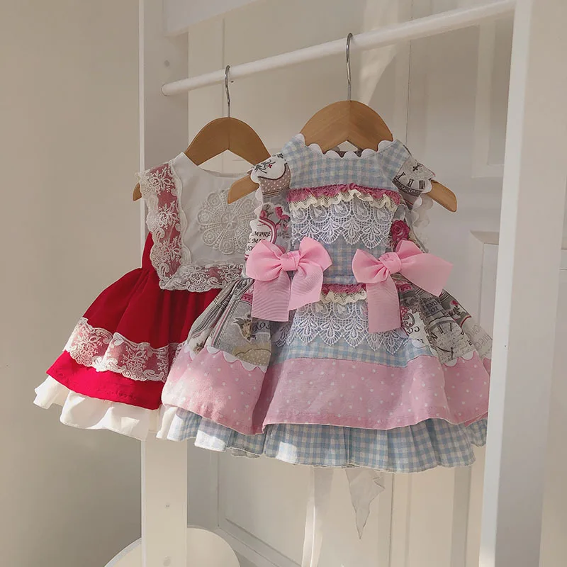 

6594 Toddler Lace Ruffles Princess Baby Girl Dress 2020 Spring Party Wedding Brithday Kid Dress For Girl Wholesale Child Clothes