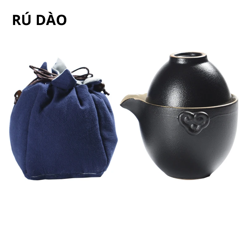 RUDAO чайный набор для путешествия, керамический чайник gaiwan, чайная чашка, фарфоровые чайные наборы gaiwan, портативный чайный набор для путешествия, посуда для напитков 154950