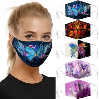 

5pc Dustproof Windproof Foggy Haze -spitting Protective Protective Air Pollution Dustproof Mondkapje Face Toiletry Kits