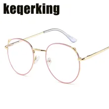 Женские дизайнерские очки, металлическая оправа,, оправа для очков, Ретро стиль, кошачий глаз, Круглый Круг, Женская Золотая оправа, очки, высокое качество