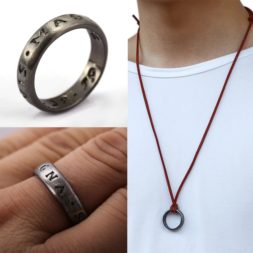 Uncharted Drake Sic Parvis Magna ring 3D model 3D printable | CGTrader