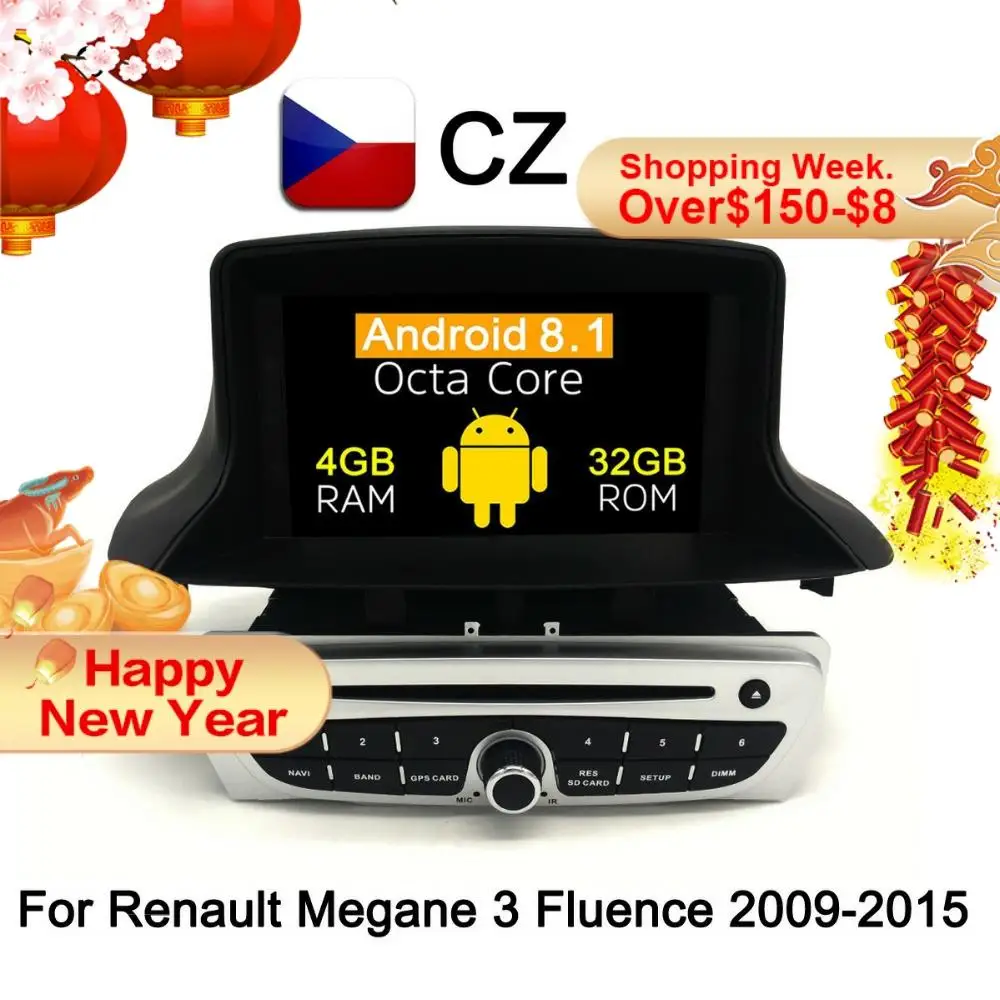 IPS 7 &quotAndroid 8 1 автомобильный DVD плеер головное устройство для Renault Megane 3 Fluence 2009 2015