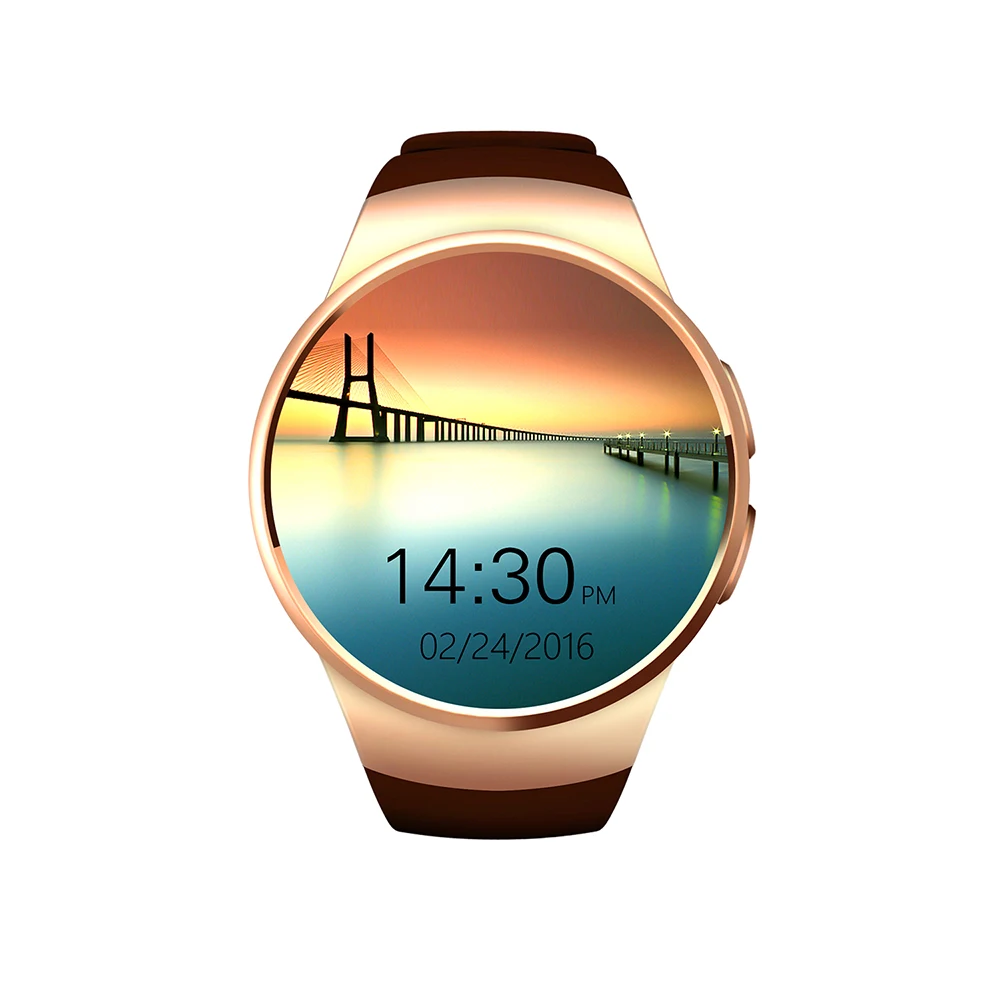 FELYBY KW18 Bluetooth Смарт-часы поддерживает iOS Android sim-карты TF карты Smartwatch - Цвет: Золотой