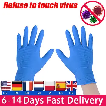 

50Pcs 9-inch Disposable Nitrile Gloves Food Grade Gloves Natural Rubber Multipurpose Gloves for Home Lab Kitchen Restaurant