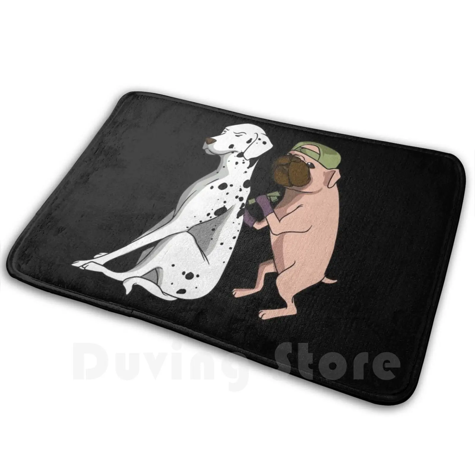 

Коврик с татуировкой далматинской собаки для влюбленных забавных Мопсов, милый коврик, коврик, Нескользящие Коврики для пола, коврик для спальни, для влюбленных из далматинской мопса с татуировкой собак