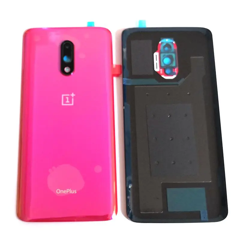 Для oneplus 7 Крышка батарейного отсека задняя дверь корпус для oneplus 7 задняя Рама Замена один плюс Стеклянные запасные части с объективом камеры