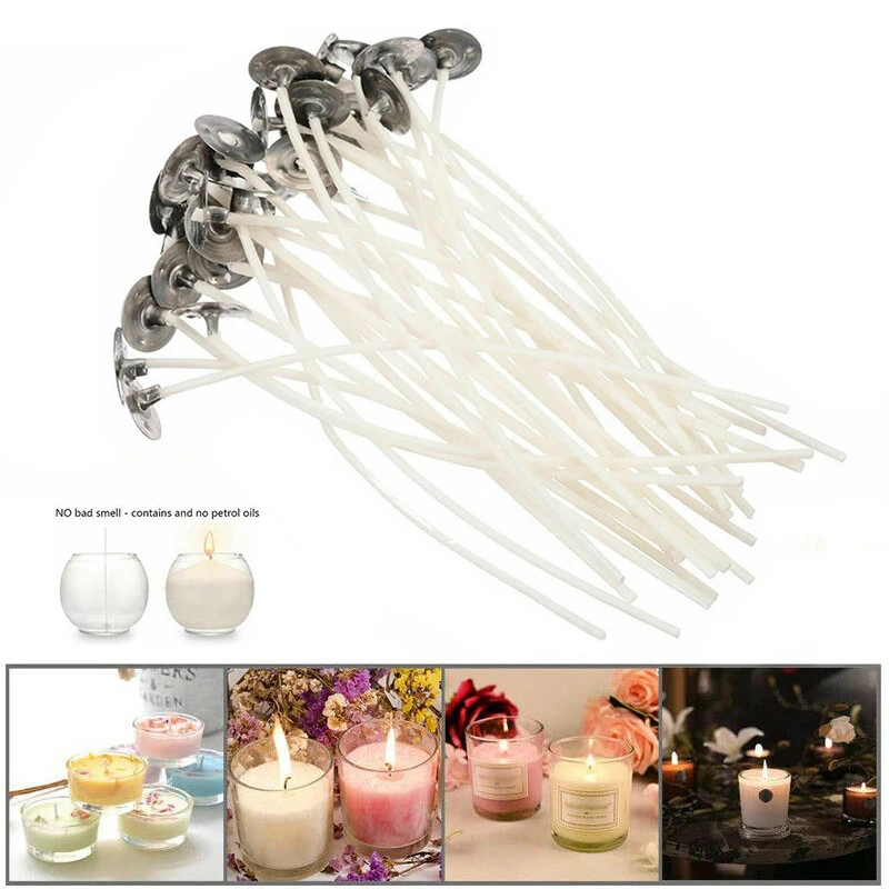 Candle Wicks Practical DIY Candle Making Cotton Wick Pre-waxed Wicks Making Accessories 9/12/15/17/20cm 20PCS candle wicks candle wick