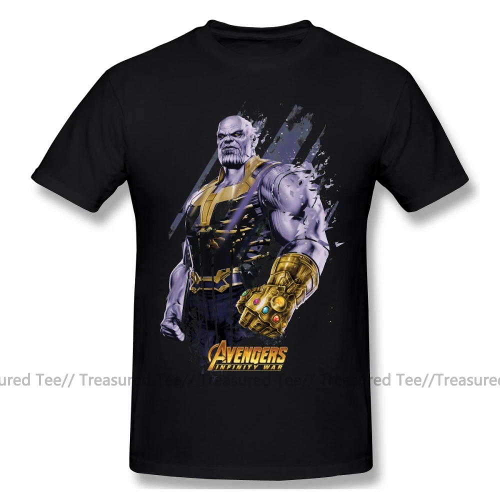 Black Thanos футболка Thanos Shattered Graphic 1 футболка Хлопковая мужская футболка с коротким рукавом большая графическая Милая Пляжная футболка - Цвет: Black