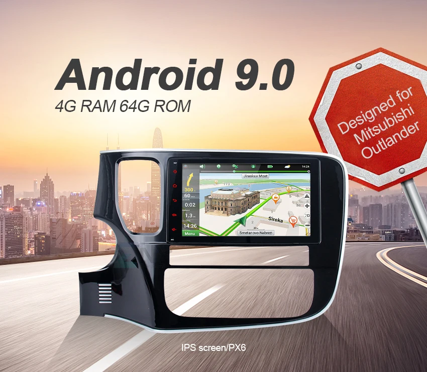 " ips Android 9 Carplay для Mitsubishi Outlander Радио RDS стерео WiFi gps навигация DSP Аудио Видео Мультимедиа