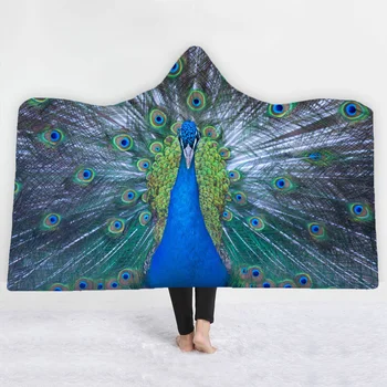 

Reactive print creative pattern with cap cloak, skin warm cloak blanket, flannel AB double bath towel, custom cloak