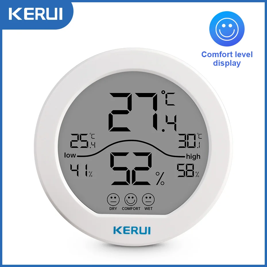 Фото KERUI LCD электронный цифровой измеритель температуры и влажности термометр