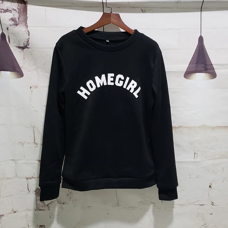5XL весенне-осенние женские пуловеры с капюшоном уличная Женская Повседневная Пуловеры Толстовка с буквенным принтом толстовки Топы Плюс Размер - Цвет: Black