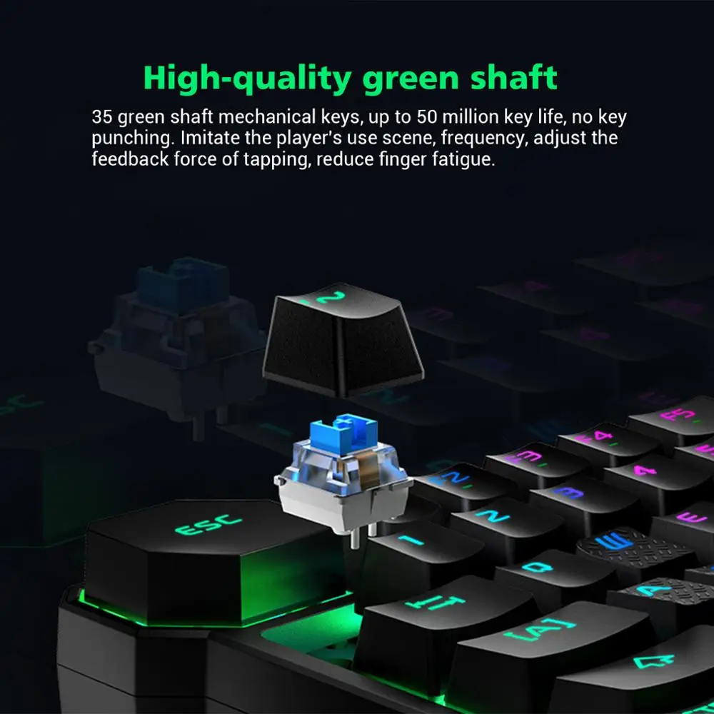 Оригинальная Беспроводная Bluetooth Клавиатура Black Shark совместимая с Android iOS PC RGB