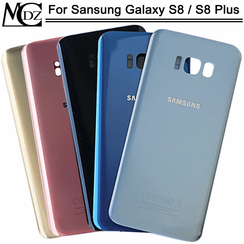 New S8 Battery Cover For Samsung Galaxy S8 G950 / S8 Plus S8+ G955 Back Cover Rear Back Glass Door Panel Housing Case