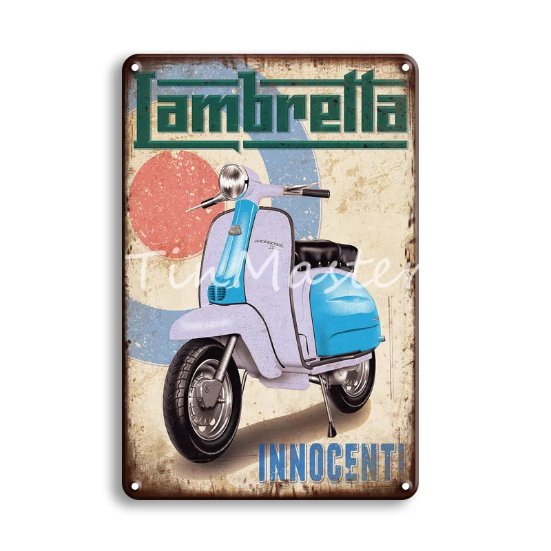 50483 Lambretta Triumph мотоциклы металлический оловянный гаражный Знак Домашний Декор Винтаж индийский плакат гостиная знаки настенные декоративные таблички - Цвет: 50483