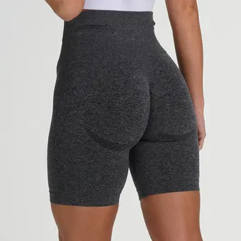 

Black High Waist Yoga Sport Shorts Women Gym Fitness Push Up Seamless Leggings New Running Workout Training Short pants Bottoms