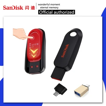 

SanDisk USB Flash Drive 16GB 32GB 64GB Pen Drive 16gb Pendrive USB 2.0 Flash Drive Adjustable Memory Stick Black U Disk