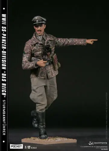 Плотина игрушки PES003 POCKET ELITE Panzer-Division sturmbannfulhrer w/2 головки 1/12 рис