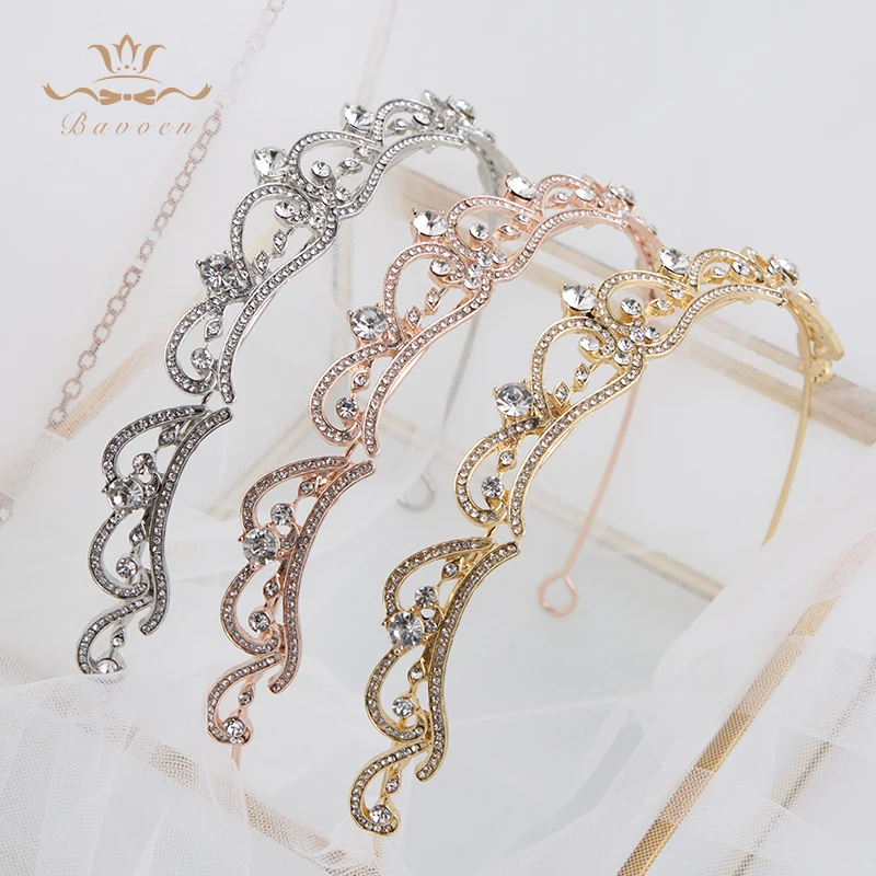 3 цвета модные простые хрустальные свадебные диадемы Короны головные украшения вечерние аксессуары для волос вечерние украшения для волос