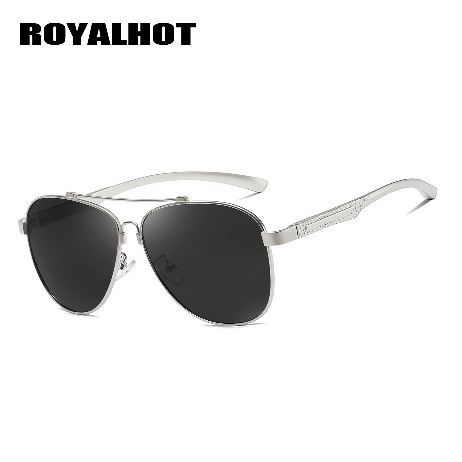 RoyalHot, мужские, женские, поляризационные, алой, Овальные, Ретро стиль, оправа, солнцезащитные очки, для вождения, солнцезащитные очки, оттенки, Oculos masculino, мужские, 900171 - Цвет линз: Silver grey