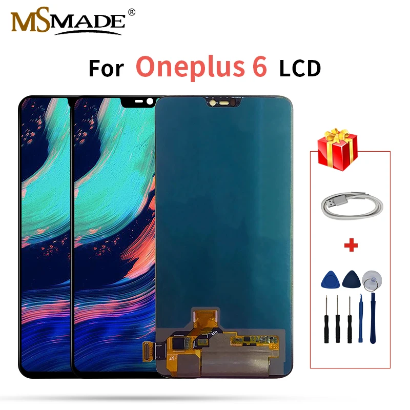 

6.28" For Oneplus 6 1+ 6 LCD Touch Screen Digitizer Display Replacement Assembly Parts With Frame 100% Tested Free Shipping