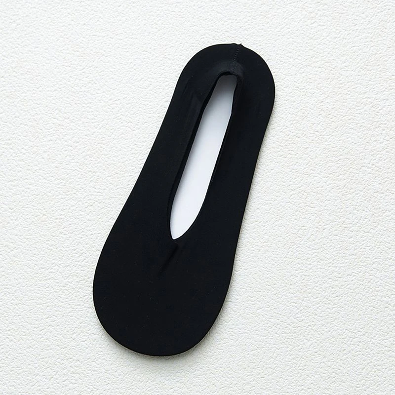 black Invisible Socks Female No Show Socks Non-slip Boat Socks Women Women's Popsocket Summer Lace Flower Low Socks - Цвет: black