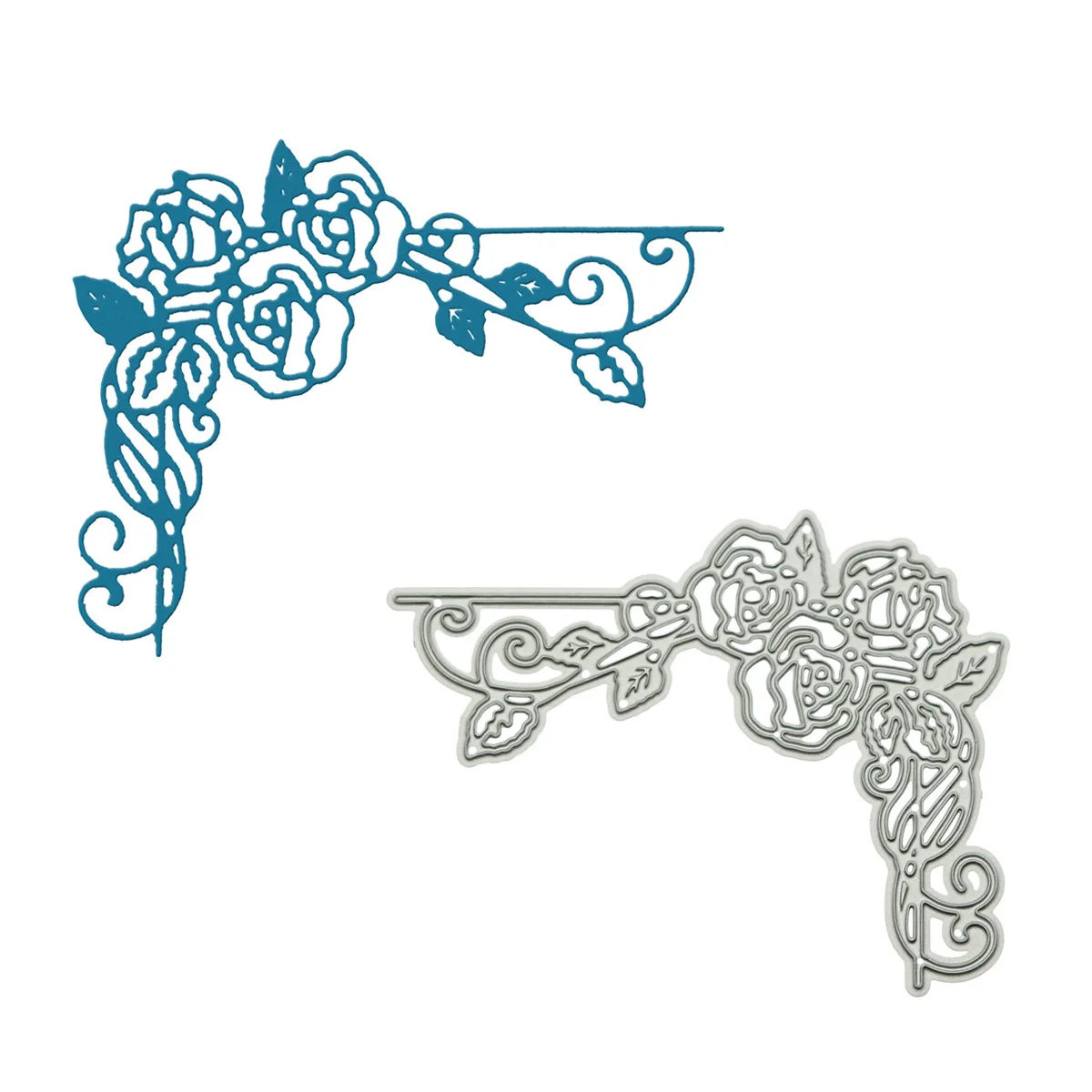 Recinzione Con Fiore Rosa Fustellatura In Metallo Scrapbooking Album Fatto A Mano Edge Corner Decorating Craft Paper Art Work Cutter Mold