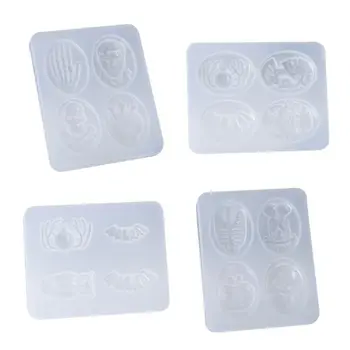 

Resin Crystal Epoxy Mold Halloween Spider Skeleton Pendant Casting Silicone Mould DIY Crafts Jewelry Making Tool