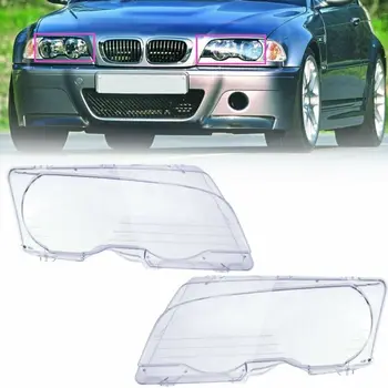 

Suitable for 99-03 BMW E46 2DR/M3 01-06 replace left and right set headlight lens with Polycarbonate transparent