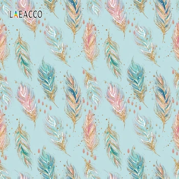 

Laeacco Birthday Photocall Feathers Dreamcatcher Photography Backdrops Baby Shower Photo Backgrounds Newborn Portrait Photozone