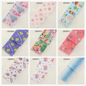 

Free Shipping 25mm/38mm/50mm/75mm Grosgrain/Satin Ribbon 5 Yards Thermal Transfer Printed for DIY Woman Hair Bows