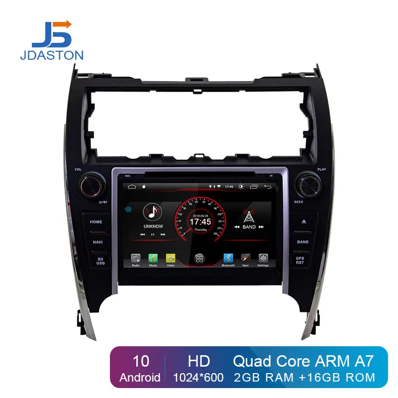 JDASTON Android 10 0 автомобильный DVD плеер для TOYOTA CAMRY 2012 2014 Американская версия 2 Din