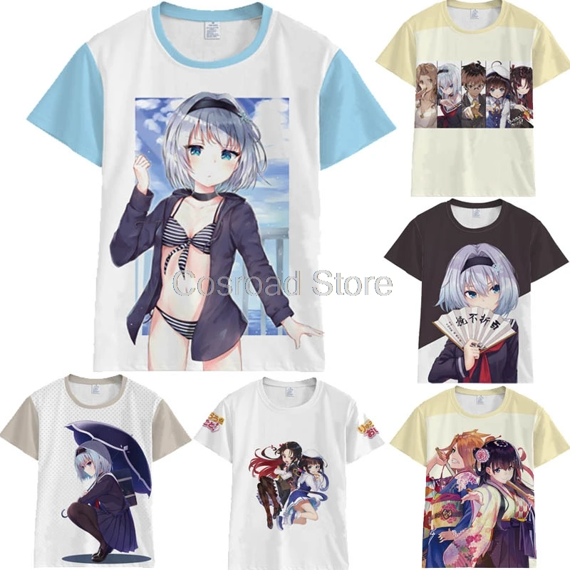 Cosroad Ryuuou no Oshigoto! Маскарадная футболка Kuzuryu Yaichi Yashajin ai Sora Ginko 3D печатная с короткими