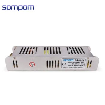 

CE fcc certified ac dc 220v 24v 10a 240w smps constant voltage slim switching mode power supply for led lighting led driver