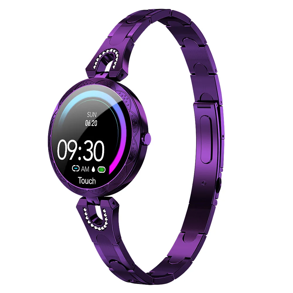 Imosi AK15 Смарт-часы Роскошные женские модные водонепроницаемые приборы для измерения артериального давления пульса Bluetooth фитнес-трекер Браслет - Цвет: purple